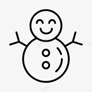 雪人圣诞节圣诞快乐图标图标