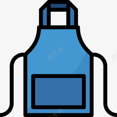 烹饪矢量图围裙烹饪18线性颜色图标图标