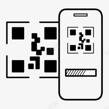 二维码扫描捕获二维码编码数字技术图标图标