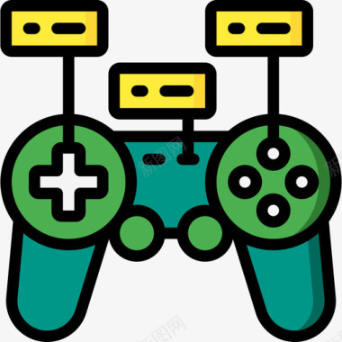游戏控制器Gamepad游戏开发5线性颜色图标图标