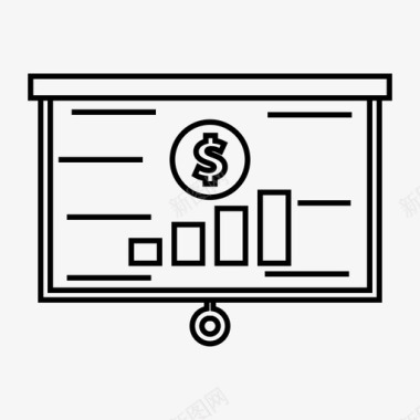 软件演示图标演示幻灯片董事会收入图标图标