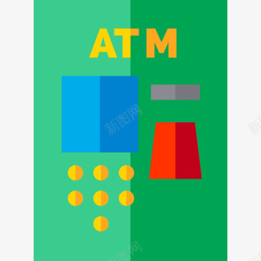自动自动取款机银行存款单位图标图标