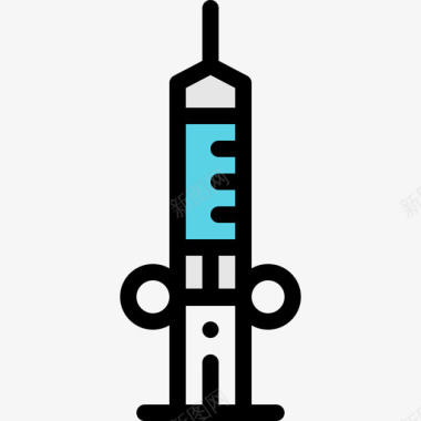 医院用注射器医院29线性颜色图标图标