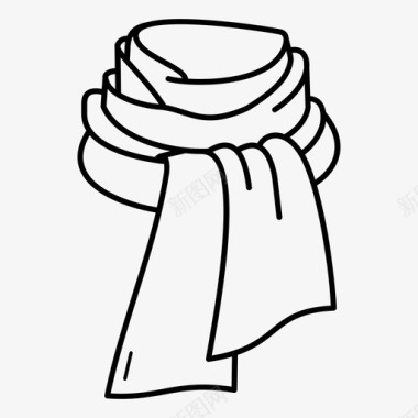 围巾围巾领巾头巾图标图标