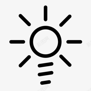 节能太阳能节能灯图标图标