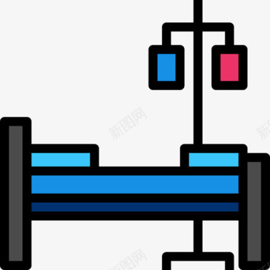 医疗保健和医疗医疗床医疗保健2线性颜色图标图标