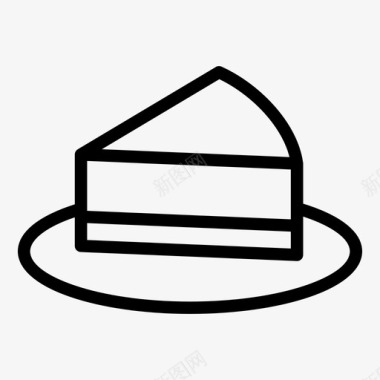 新年庆祝蛋糕面包店生日蛋糕图标图标