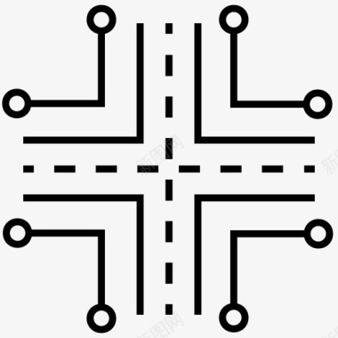 基础设施基础设施城市数字图标图标