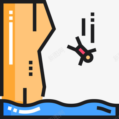 悬崖极限运动7线条色图标图标