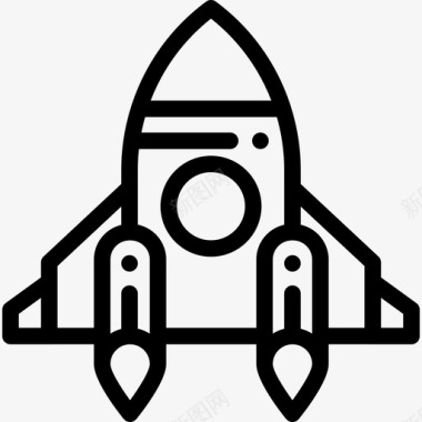 太空船太空船科幻小说5直线型图标图标