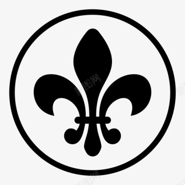 弗勒代利斯徽章法语图标图标