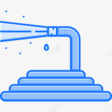 蓝色的6软管花园6蓝色图标图标