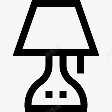 灯具室内和家具线性图标图标