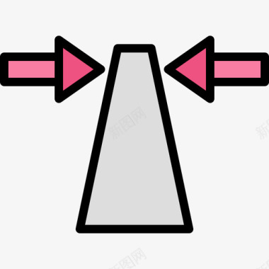 压缩箭头47线颜色图标图标