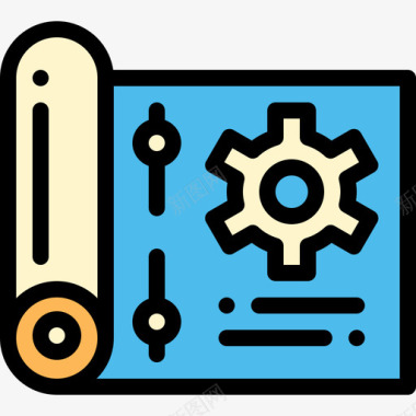 工程效果图蓝图工程5线颜色图标图标