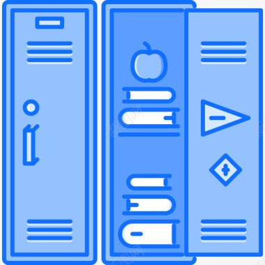 储物柜储物柜学校32蓝色图标图标