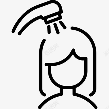 直发洗头卫生常规3直发图标图标