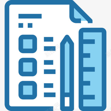 考试答题卡考试教育和学习3蓝色图标图标