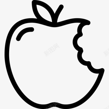 苹果碎2直线型图标图标