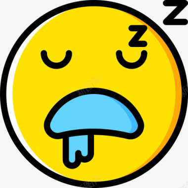 睡觉睡觉表情15黄色图标图标