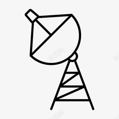 高塔无线电卫星图标图标