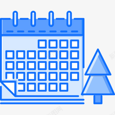 110提醒图标日历圣诞110蓝色图标图标