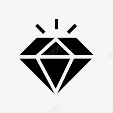 水晶钻石水晶宝石图标图标