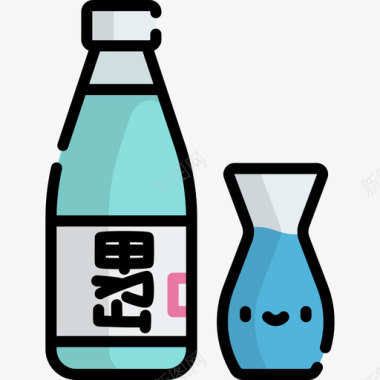 清酒日本22原色图标图标