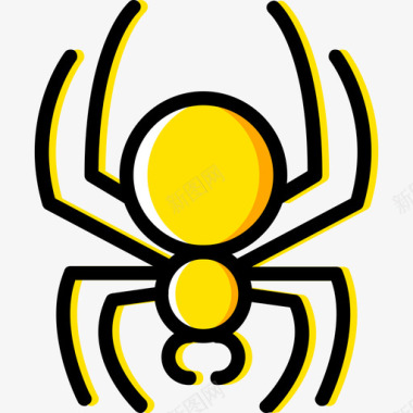 蜘蛛虫子4黄色图标图标