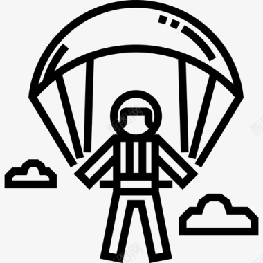 滑翔伞极限运动8直线型图标图标