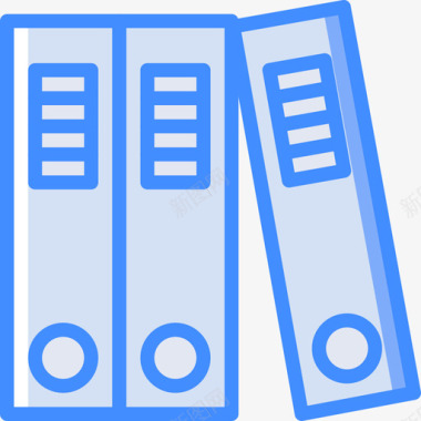 活页夹办公室51蓝色图标图标