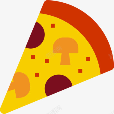 披萨片食品和饮料3扁平图标图标