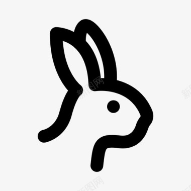 兔子动物康涅霍图标图标