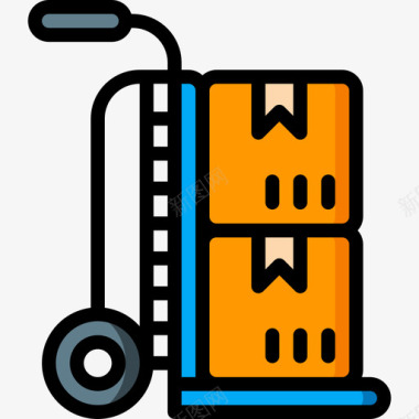外出推车手推车物流16线颜色图标图标