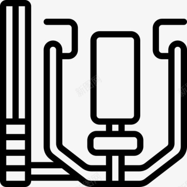 电影播放器材重量健身器材16线性图标图标