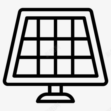 太阳能板太阳能板能量电池太阳能电池图标图标