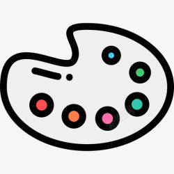 照片调色调色板照片编辑线性颜色图标高清图片