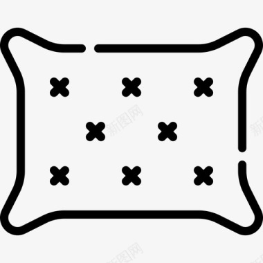 枕头枕头日常用品动作线状图标图标
