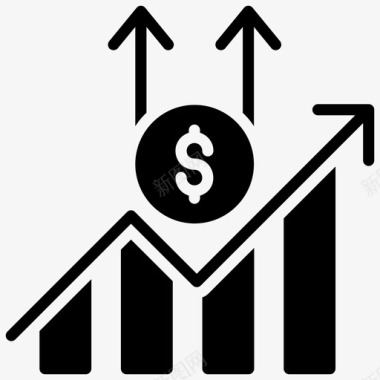 电脑图信息条形图分析业务增长图标图标