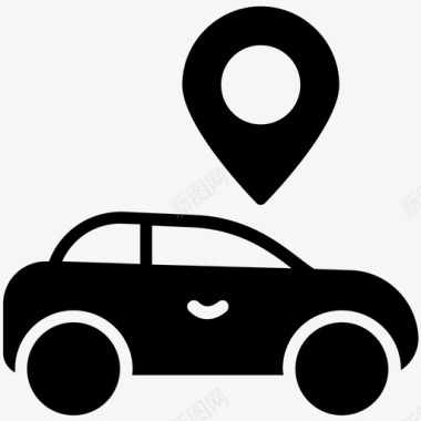 汽车导航gps地图定位器图标图标