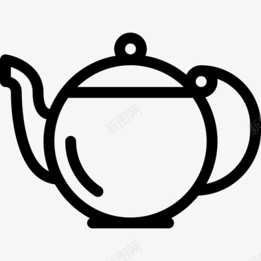 茶文化社区2线性图标图标