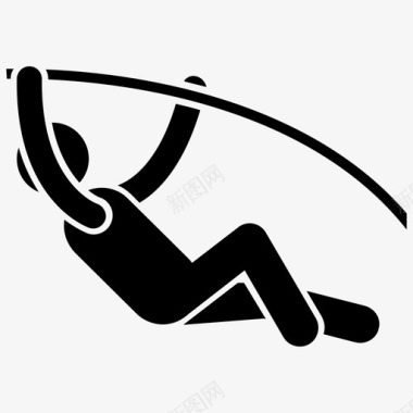 奥林匹克运动会撑杆跳高撑竿跳高跳高人图标图标