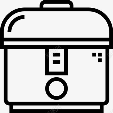 电饭煲家用设备3线性图标图标
