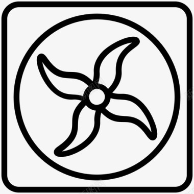 涡轮风扇曝气器航空发电机图标图标
