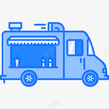 食品车运输56蓝色图标图标