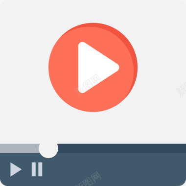 视频播放app视频播放器和开发14平面图标图标