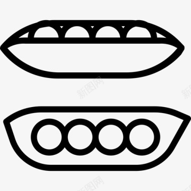豆类豆类健康3直系图标图标