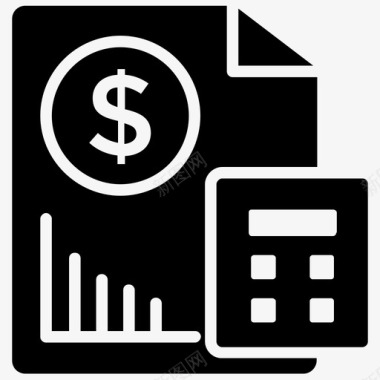 财务图表背景图片财务报告商业报告财务会计图标图标