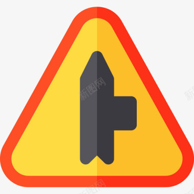 道路禁令标志交叉口信号灯和禁令3平坦图标图标