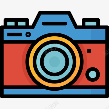 相机照相机音乐和多媒体2线性颜色图标图标